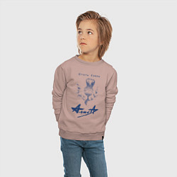 Свитшот хлопковый детский Стать Севера - АлисА, цвет: пыльно-розовый — фото 2