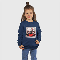 Свитшот хлопковый детский Метал Малышки, цвет: тёмно-синий — фото 2