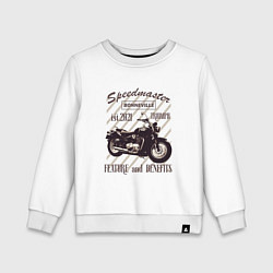 Свитшот хлопковый детский Triumph speedmaster bonneville, цвет: белый