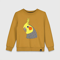 Детский свитшот Попугай корелла портрет