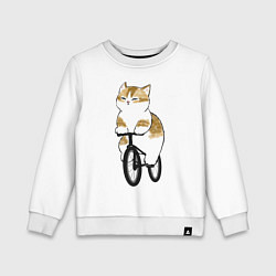 Детский свитшот Котик на велосипеде