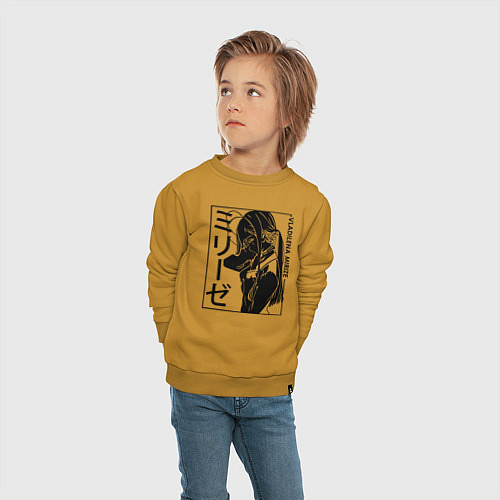 Детский свитшот Владилена Миризе / Горчичный – фото 4