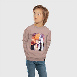 Свитшот хлопковый детский Ичиго куросаки, цвет: пыльно-розовый — фото 2