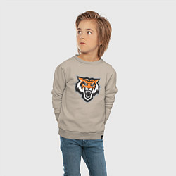Свитшот хлопковый детский Tigers Team, цвет: миндальный — фото 2