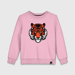 Свитшот хлопковый детский Мой Тигр, цвет: светло-розовый