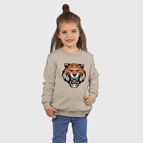 Детский свитшот Tiger Roar / Миндальный – фото 3