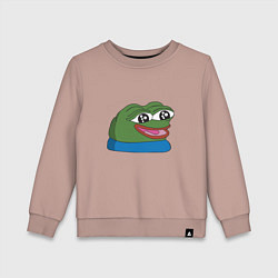 Свитшот хлопковый детский Pepe happy Пепе хеппи, цвет: пыльно-розовый