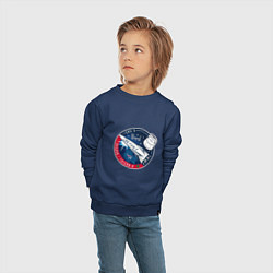 Свитшот хлопковый детский SPACE X CRS-5, цвет: тёмно-синий — фото 2