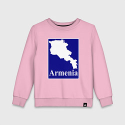 Свитшот хлопковый детский Армения Armenia, цвет: светло-розовый