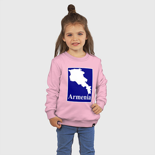 Детский свитшот Армения Armenia / Светло-розовый – фото 3
