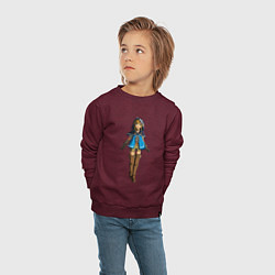 Свитшот хлопковый детский The Zelda, цвет: меланж-бордовый — фото 2