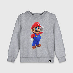 Свитшот хлопковый детский Marios, цвет: меланж