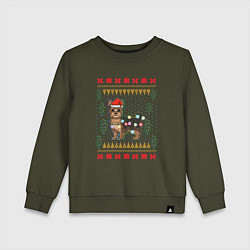 Детский свитшот Рождественский свитер Йоркшик