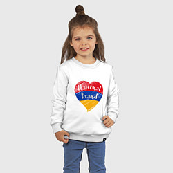 Свитшот хлопковый детский Armenian Brand, цвет: белый — фото 2