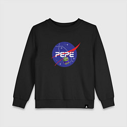 Свитшот хлопковый детский Pepe Pepe space Nasa, цвет: черный