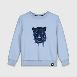 Детский свитшот Голова пантеры потекшая краска