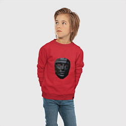 Свитшот хлопковый детский Boss Mask, цвет: красный — фото 2