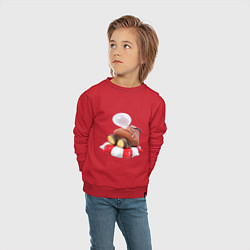 Свитшот хлопковый детский GoombaSleep, цвет: красный — фото 2