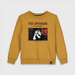 Свитшот хлопковый детский The Offspring out of control, цвет: горчичный