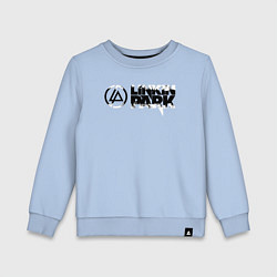 Детский свитшот Линкин Парк Лого ЧБ Рок Linkin Park