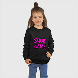 Свитшот хлопковый детский Squid Game Pinker, цвет: черный — фото 2