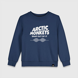 Свитшот хлопковый детский Arctic Monkeys, группа, цвет: тёмно-синий