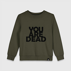Свитшот хлопковый детский DayZ: You are Dead, цвет: хаки