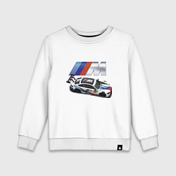 Свитшот хлопковый детский BMW Great Racing Team, цвет: белый