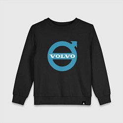 Свитшот хлопковый детский Volvo логотип, цвет: черный