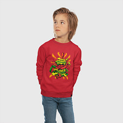 Свитшот хлопковый детский Бешеный гамбургер, цвет: красный — фото 2