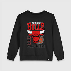 Свитшот хлопковый детский Chicago Bulls NBA, цвет: черный