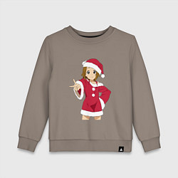 Детский свитшот Анимешная девочка Санта