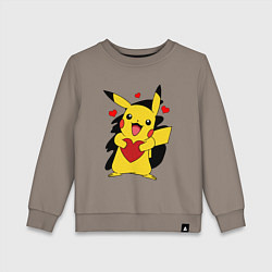 Детский свитшот ПИКАЧУ И СЕРДЕЧКО POKENON PIKACHU LOVE