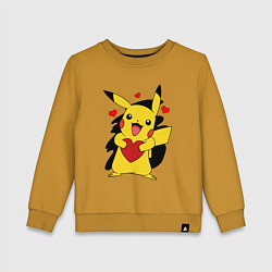 Детский свитшот ПИКАЧУ И СЕРДЕЧКО POKENON PIKACHU LOVE
