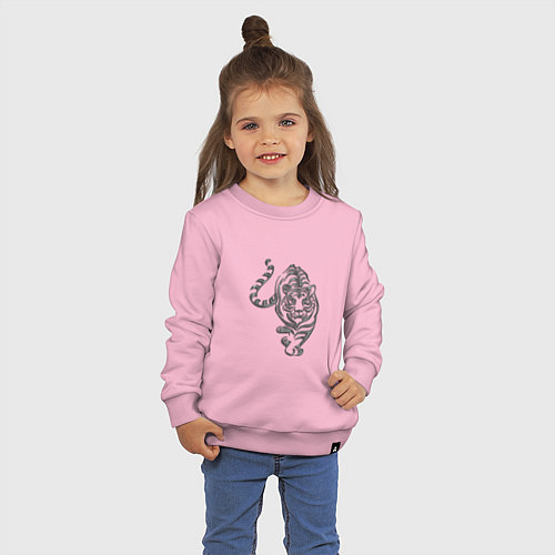 Детский свитшот Символ года тигр / Светло-розовый – фото 3