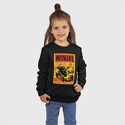Свитшот хлопковый детский Metallica - Iowa speedway playbill, цвет: черный — фото 2