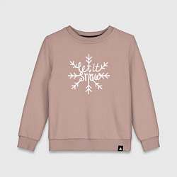 Детский свитшот Snowflake Let it snow