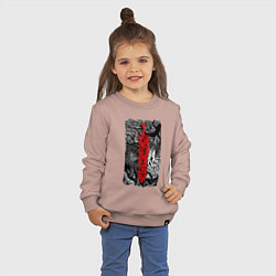 Свитшот хлопковый детский BERSERK SWORD БЕРСЕРК МЕЧ, цвет: пыльно-розовый — фото 2