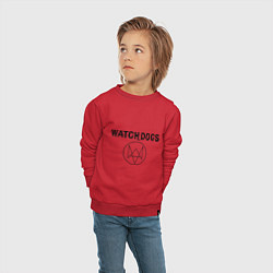 Свитшот хлопковый детский Watch Dogs, цвет: красный — фото 2