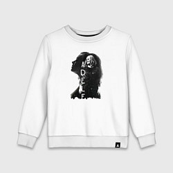 Свитшот хлопковый детский Профиль Adele, цвет: белый