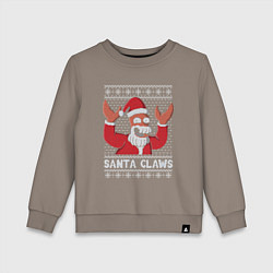 Детский свитшот ЗОЙДБЕРГ КЛАУС, SANTA CLAWS ФУТУРАМА