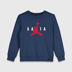 Свитшот хлопковый детский AIR SANTA - ЭЙР САНТА, цвет: тёмно-синий