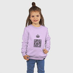Свитшот хлопковый детский QR King, цвет: лаванда — фото 2