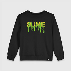 Свитшот хлопковый детский SLIME!, цвет: черный