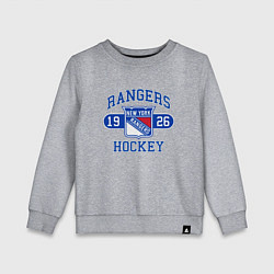 Свитшот хлопковый детский Нью Йорк Рейнджерс, New York Rangers, цвет: меланж
