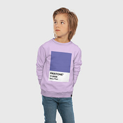 Свитшот хлопковый детский Цвет Pantone 2022 года - Very Peri, цвет: лаванда — фото 2