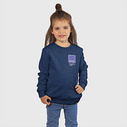 Свитшот хлопковый детский PANTONE 17-3938 Very Peri, цвет: тёмно-синий — фото 2