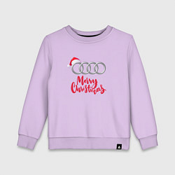 Свитшот хлопковый детский AUDI MERRY CHRISTMAS, цвет: лаванда