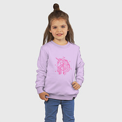 Свитшот хлопковый детский Единорог единорожка, цвет: лаванда — фото 2