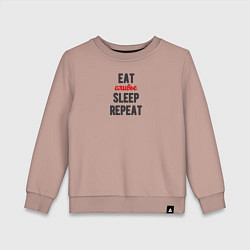 Детский свитшот Eat оливье Sleep Repeat